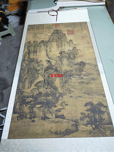 五代后梁 荆浩 匡庐图立轴 艺术微喷复制学习临摹范本挂轴装饰画