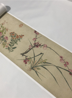 周之冕 百卉图 名家花鸟水墨画原大高清国画艺术微喷复制装饰画