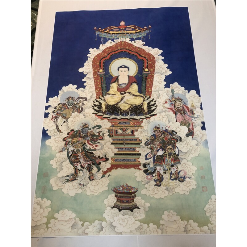 夏荆山释迦牟尼像编号166四大