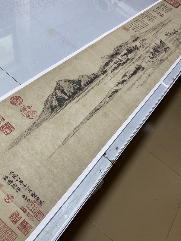 元赵孟頫水村图临摹学习装饰画