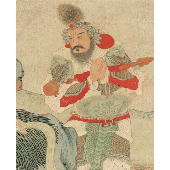 丁云鹏扫象图佛像工笔人物国画