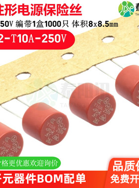 382圆柱形电源保险丝 TR5 250V T10A 慢熔慢断延时保险丝量大价优