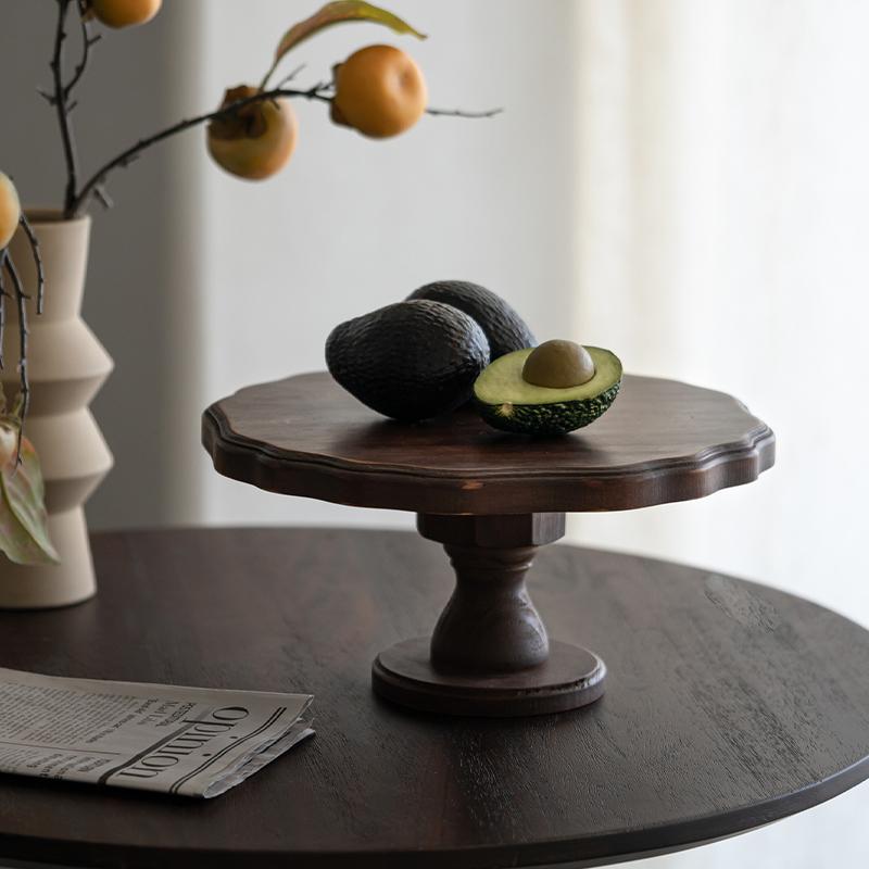 法式实木托盘中古风摄影道具