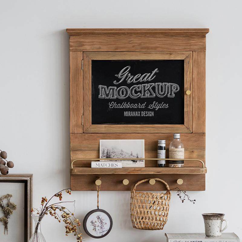 Onlythis实木电表箱遮挡面板盖多功能置物架黑板电箱装饰挂衣架,家居饰品,电表箱装饰画,淘宝优惠券,粉丝福利购,淘宝优惠卷