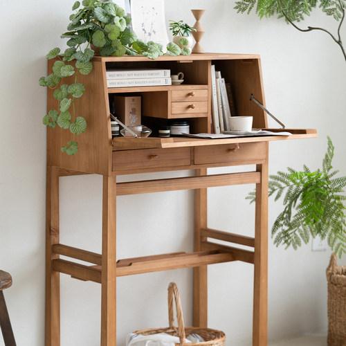 复古实木边柜原木风简约日式