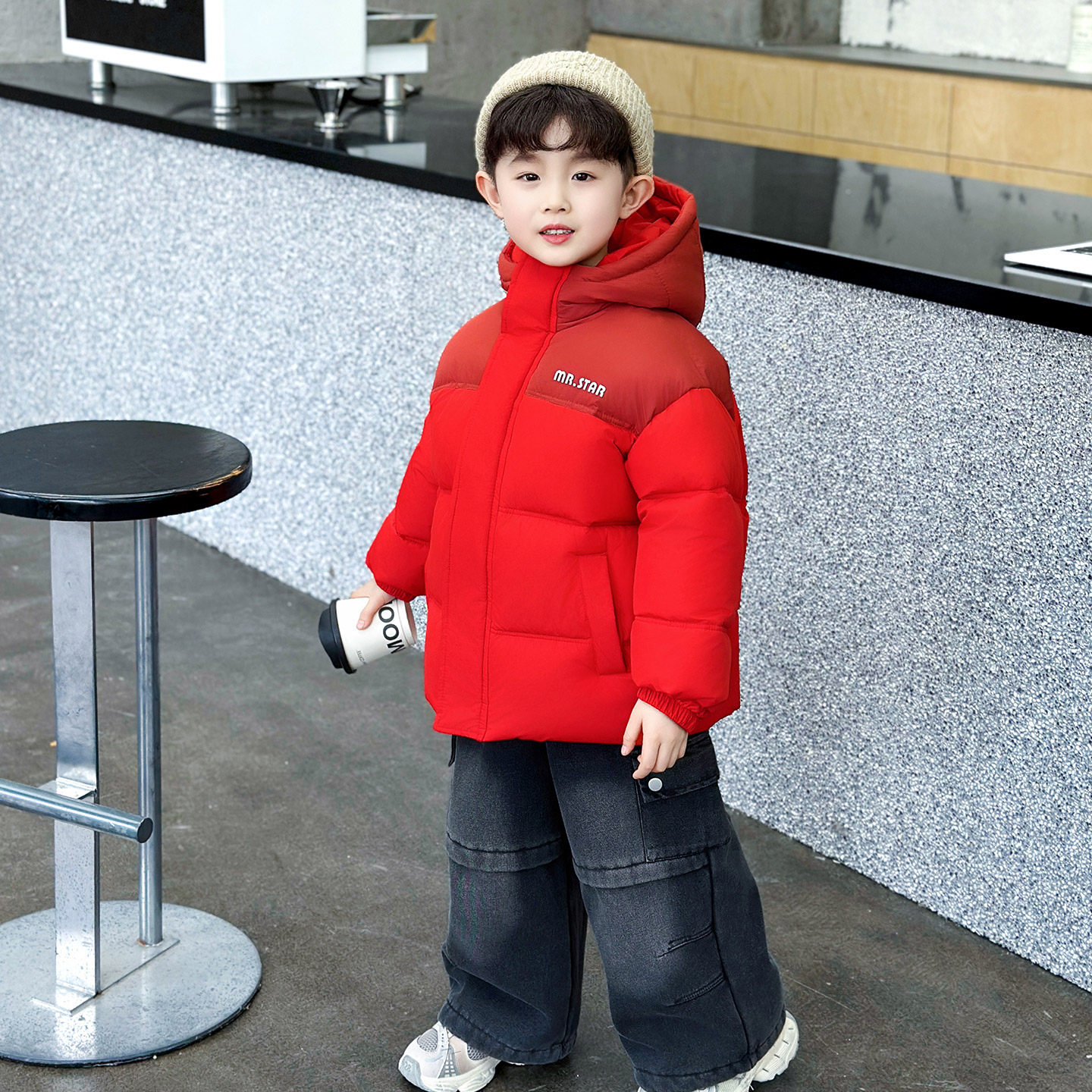 男童新款冬季加厚棉服