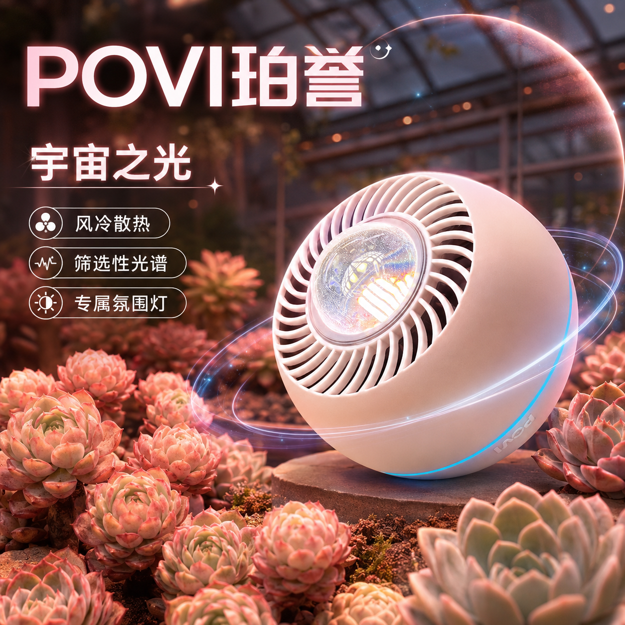 植物生长多肉补光上色鹿角蕨绿植