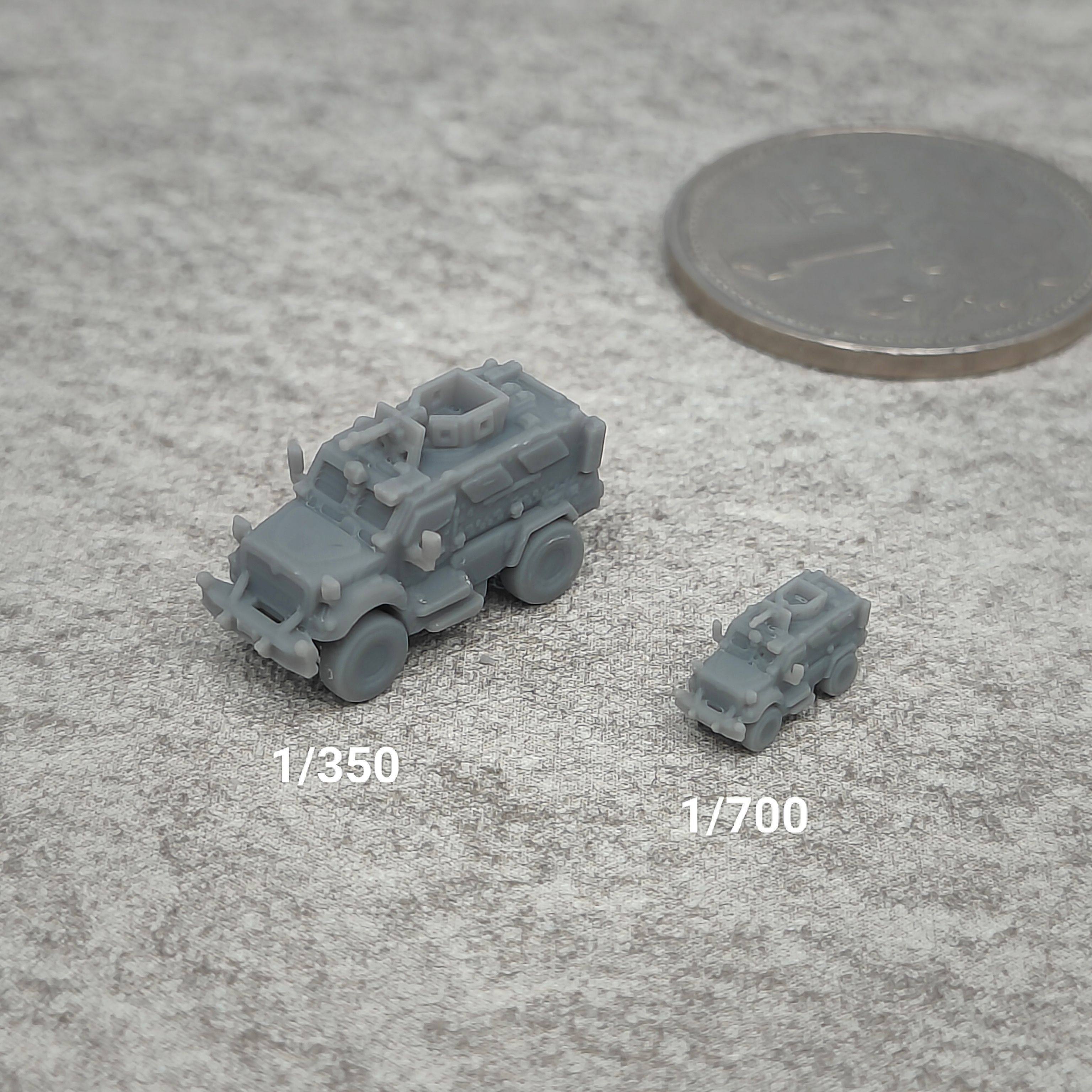 MaxxPro防雷装甲车 树脂白模 1/350/700坦克战车微缩模型 TK429