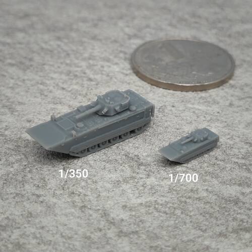 ZBD-05式两栖装甲车 树脂白模 1/350/700坦克战车微缩模型 TK211
