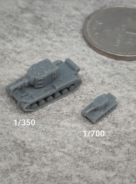 KV2坦克 树脂白模 1/350/700坦克战车微缩模型 TK009