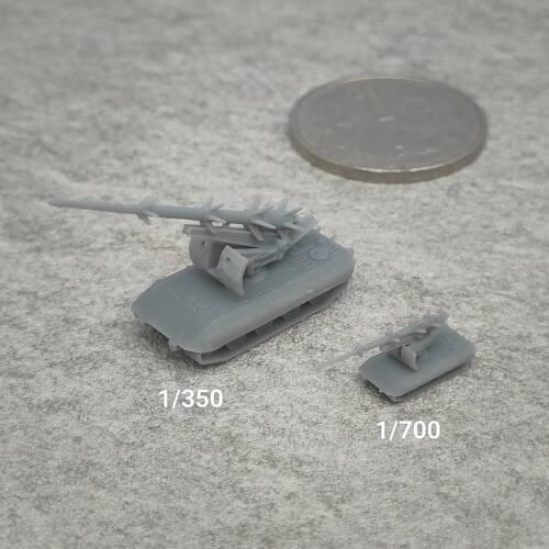 莱茵使者导弹车 树脂白模 1/350/700坦克战车微缩模型 TK023