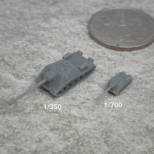 704工程坦克 树脂白模 1/350/700坦克战车微缩模型 TK029