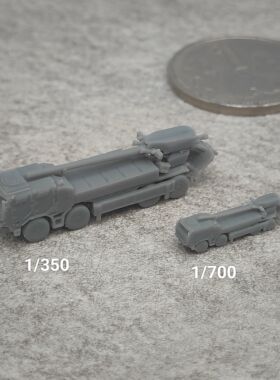 凯撒155mm卡车炮 树脂白模 1/350/700坦克战车微缩模型 TK097