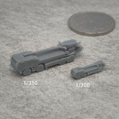 凯撒155mm卡车炮 树脂白模 1/350/700坦克战车微缩模型 TK097