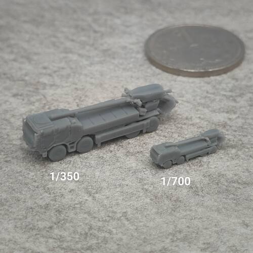 凯撒155mm卡车炮 树脂白模 1/350/700坦克战车微缩模型 TK097