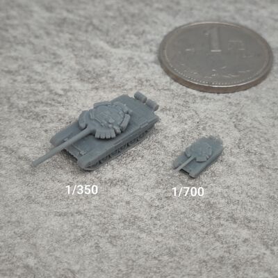 T72BM4坦克 树脂白模 1/350/700 坦克战车微缩模型 TK141
