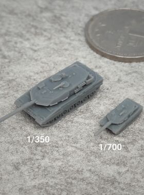 豹2A6坦克 树脂白模 1/350/700坦克战车微缩模型 TK082