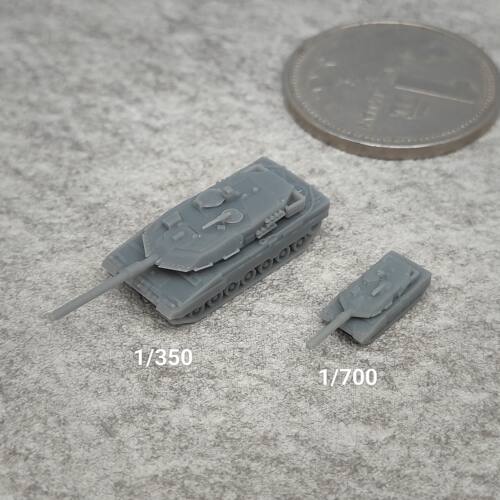 豹2A6坦克 树脂白模 1/350/700坦克战车微缩模型 TK082