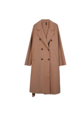 S5F56020M简约优雅翻领纯色大衣-6020