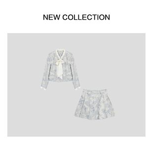 D1518010B 短裙套装 8010 气质休闲上衣 新款