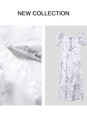 夏季长款国风书法连衣裙 L3F28051