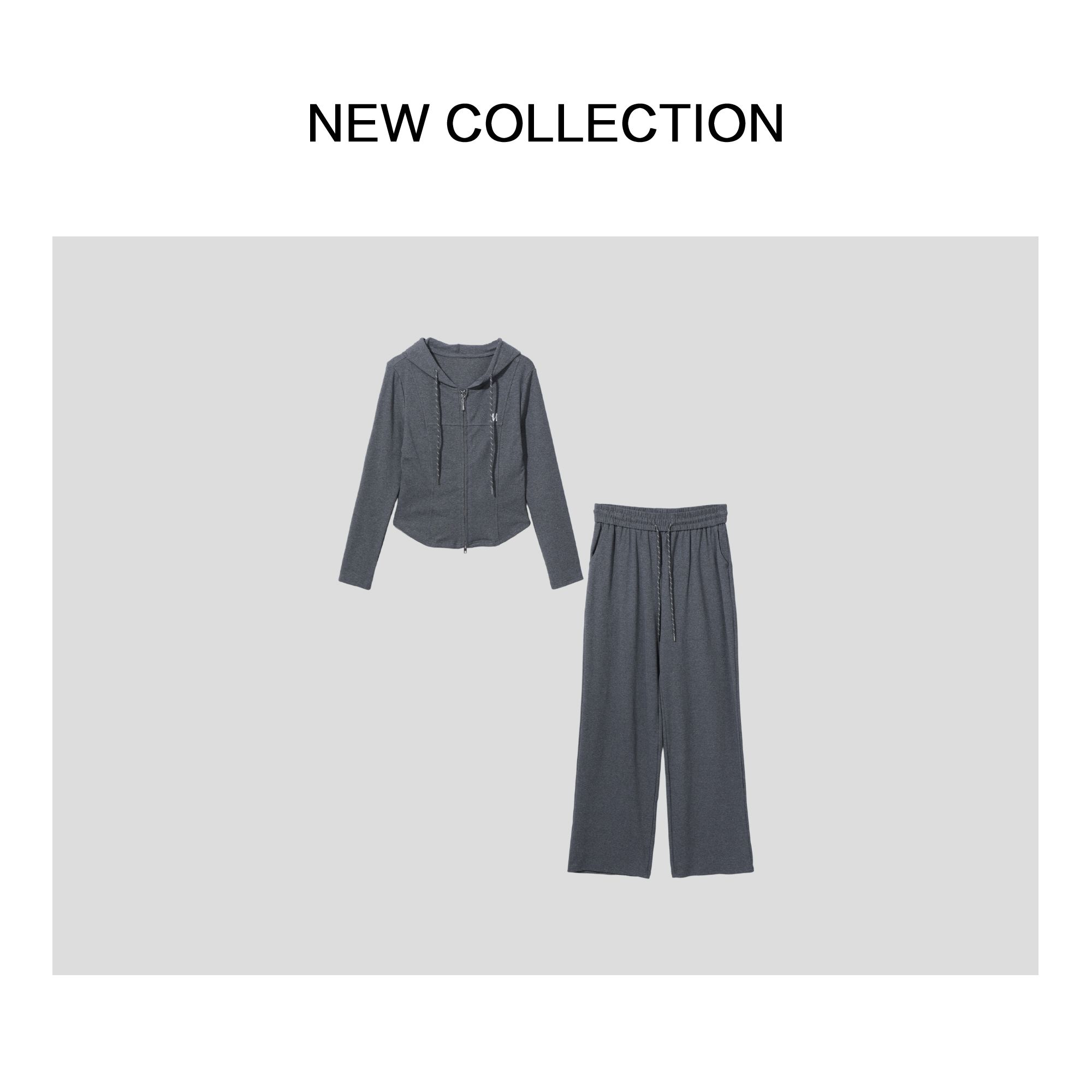 D1528031新款时尚百搭外套+裤子套装-8031上衣阔腿裤