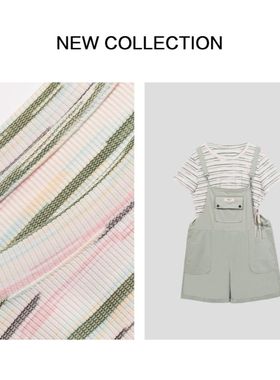 女士夏季休闲时尚背带裤套装 D1F38022A