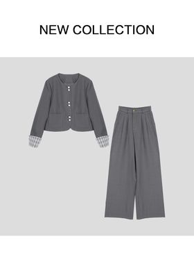 新款百搭上衣+休闲长裤套装 D351808B-1808