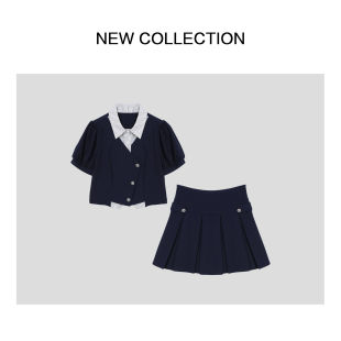 D5526038 短裙套装 6038 慵懒风上衣 新款