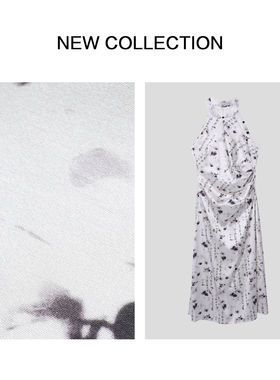 挂脖无袖高级感连衣裙 L5F26017 -6017