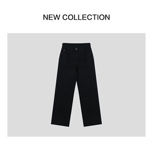 简约复古休闲款直筒牛仔裤 K1538055