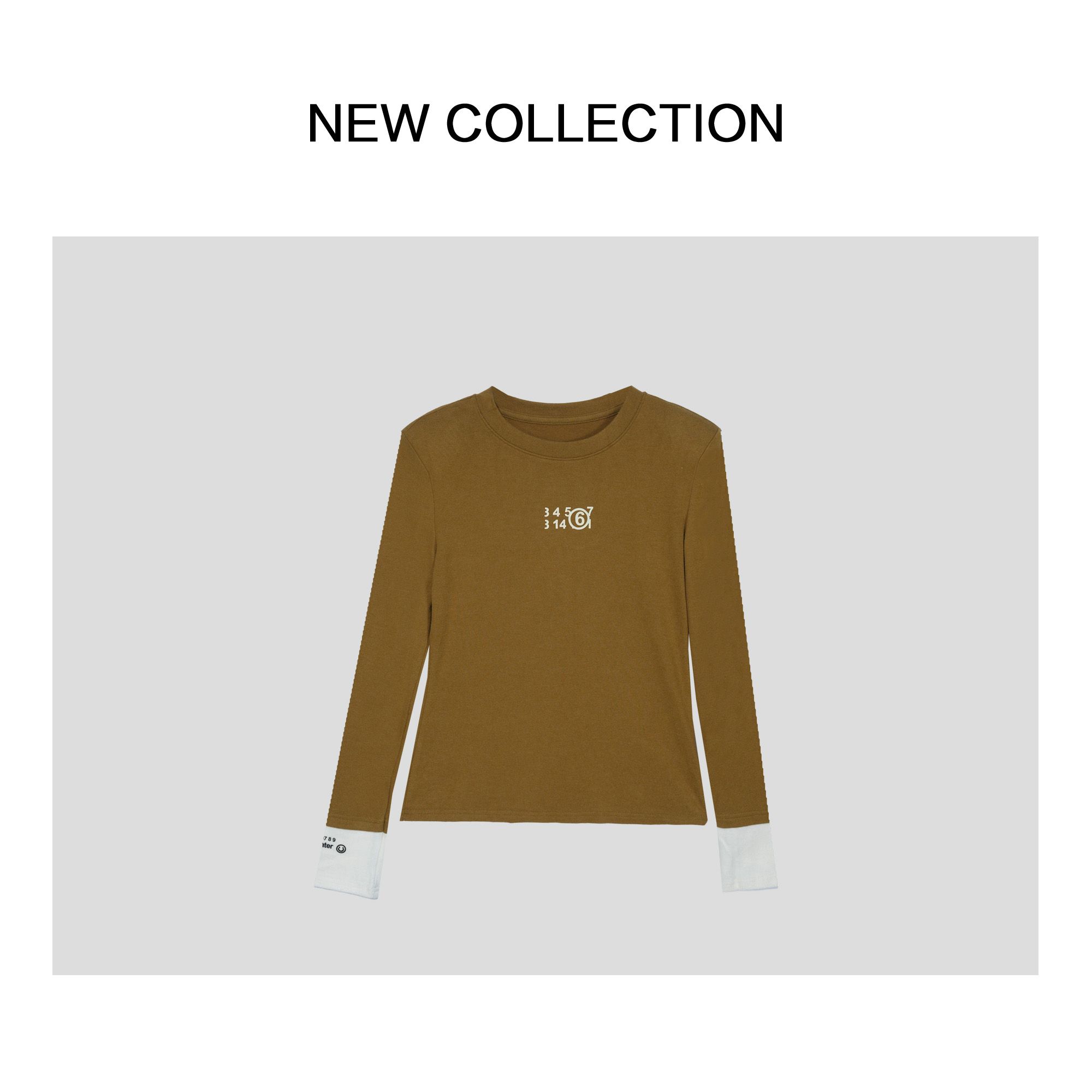 简约时尚风轻薄款长袖T恤 T1F58018 -8018