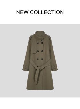 舒适高雅双排扣腰带双面呢大衣 N3F58006-2114