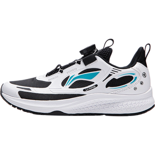 李宁儿童跑步鞋男大童2026新款旋转纽扣透气网面专业减震运动鞋子