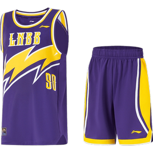 李宁儿童篮球服2026夏季新款男中大童青少年专业速干训练比赛套装