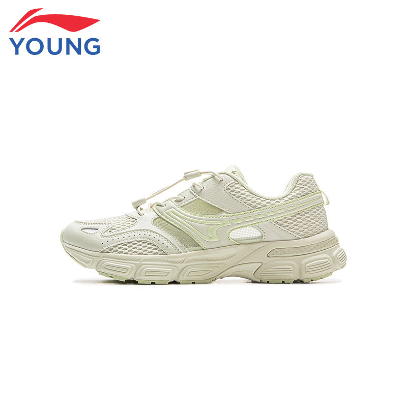 李宁女童网面透气运动老爹鞋新款