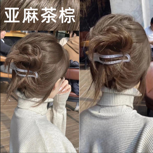 韩国爱茉莉泡沫染发剂亚麻茶棕2024流行色显白染头膏女植物纯正品