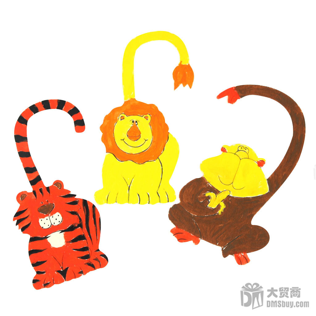 幼儿园手工DIY白坯上色涂画玩具动物门挂彩绘儿童手工白模上色练