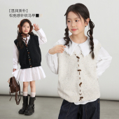 开衫 NORNOR陈大猪童装 外套儿童春装 薄款 背心 女童针织马甲大童春季