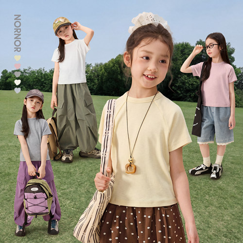 NORNOR女童短袖t恤凉感透气