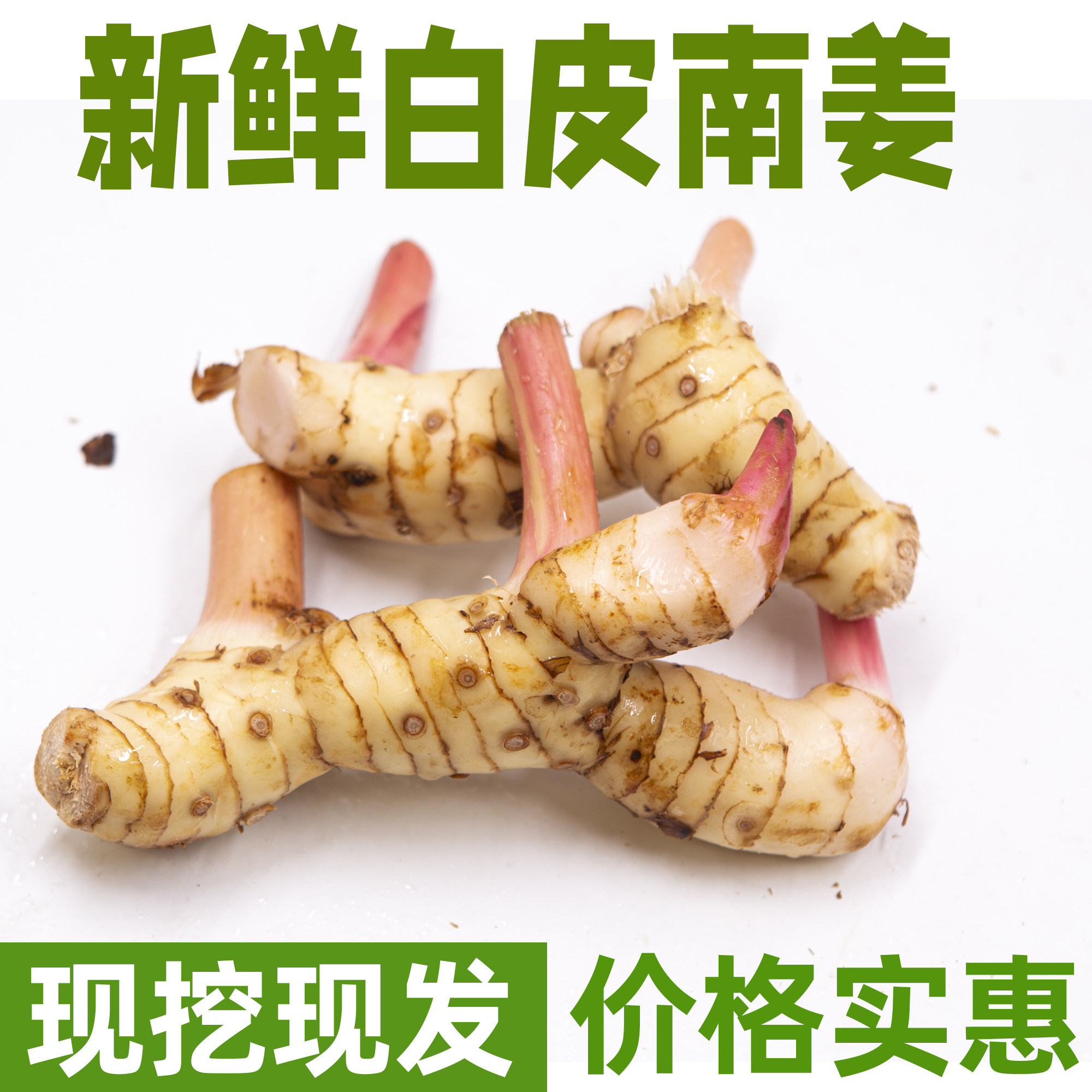 新鲜白皮南姜 高良姜 泰国餐厅冬阴功汤调味料香料高良姜泰国南姜