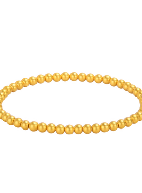 项链三千年佛珠实心手串古法金