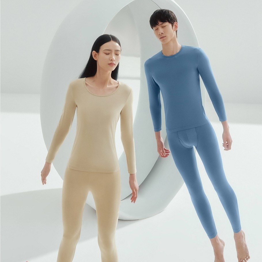 三枪长袖青年简约莫代尔