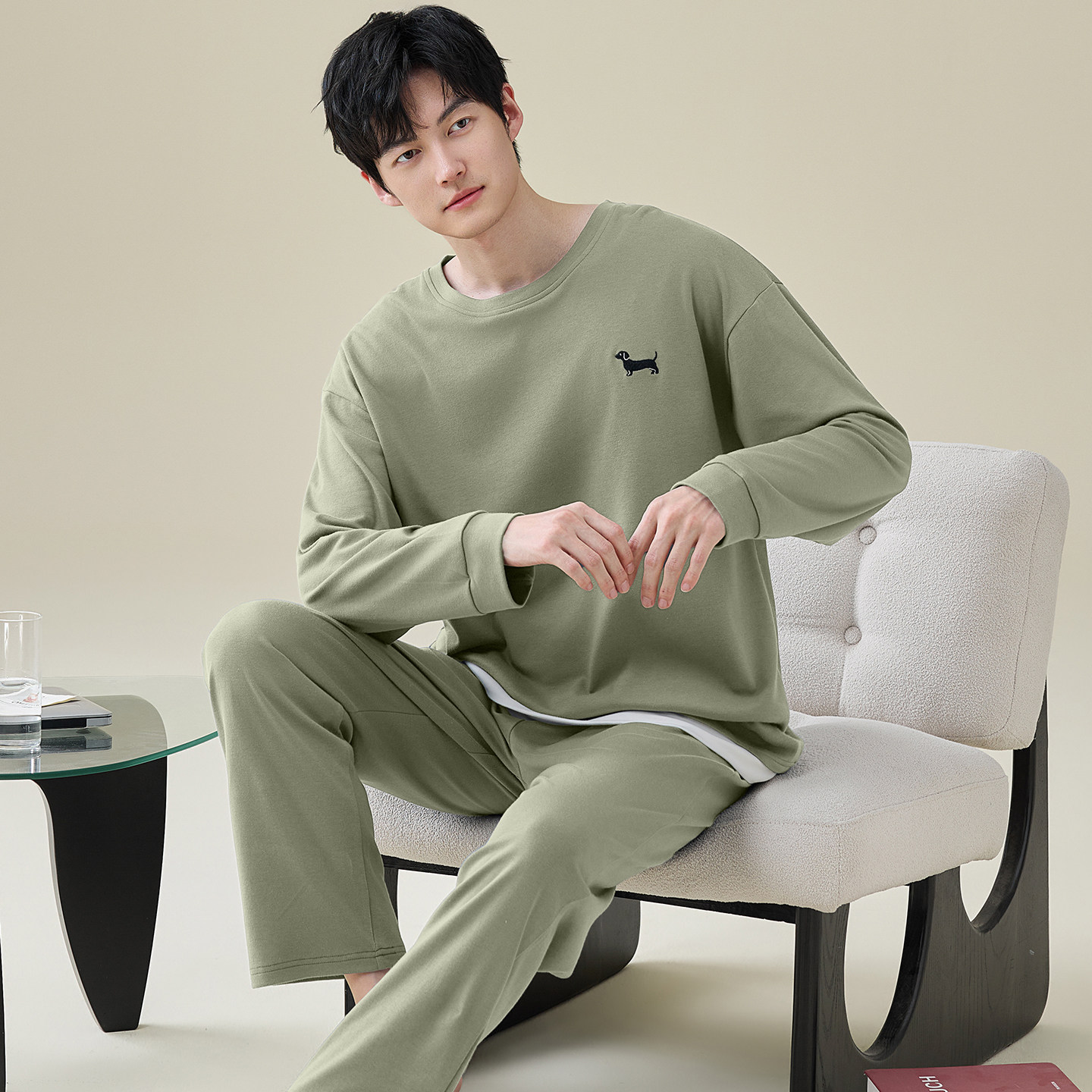 可外穿男士睡衣男款春秋季长袖大码纯棉2026新款春夏天男生家居服