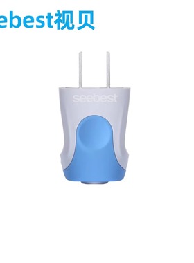 视贝蓝白转2插头二极可拆两脚插头二极可旋转扁插头二极电源插头