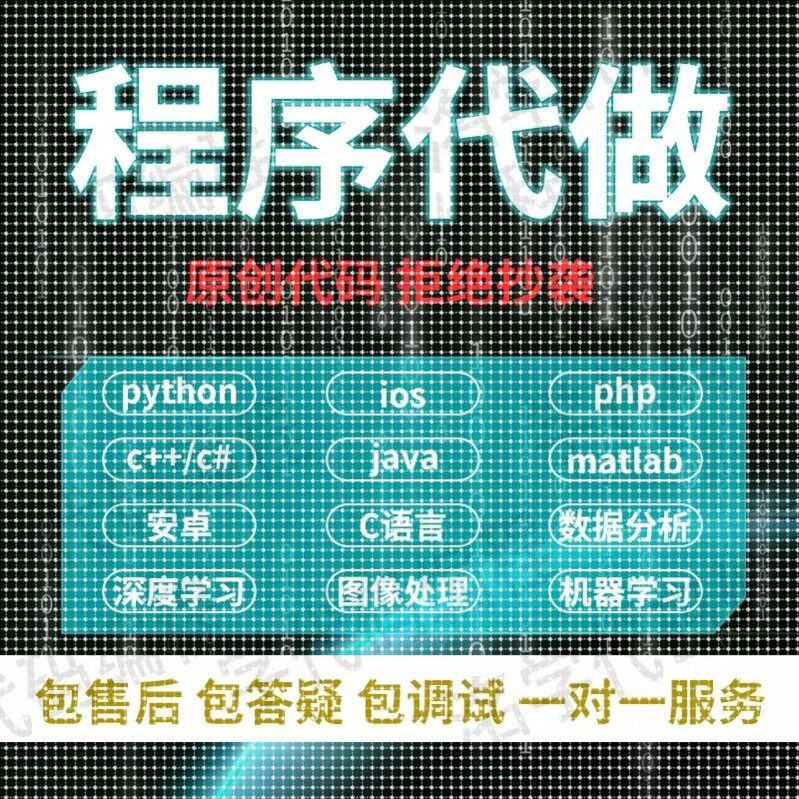 Python代码编写java代做c/c++程序代编程php代写c#设计C语言接单R