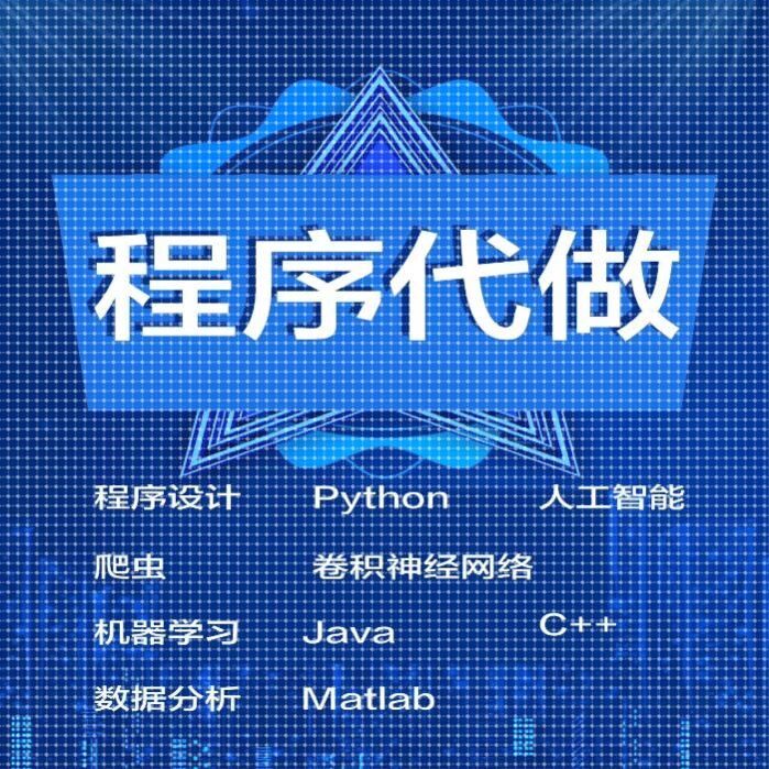 程序代做python人工智能数据分析java卷积神经网络机器学习c++