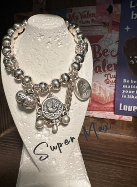 原创小众设计s925纯银足银999小鱼事事如意平安喜乐牌叠戴手链