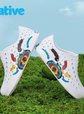 【native官方正品】亲子洞洞鞋Jefferson抽象梦境沙滩雨鞋溯溪鞋