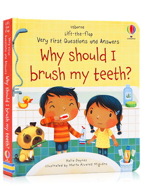 Usborne出品 问与答翻翻书 我为什么要刷牙 Why Should I Brush My Teeth 英文原版绘本早教科普科学知识 幼儿习惯培养 纸板书